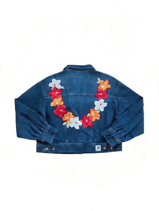 AG Women’s Appliqué Lei Denim Jacket