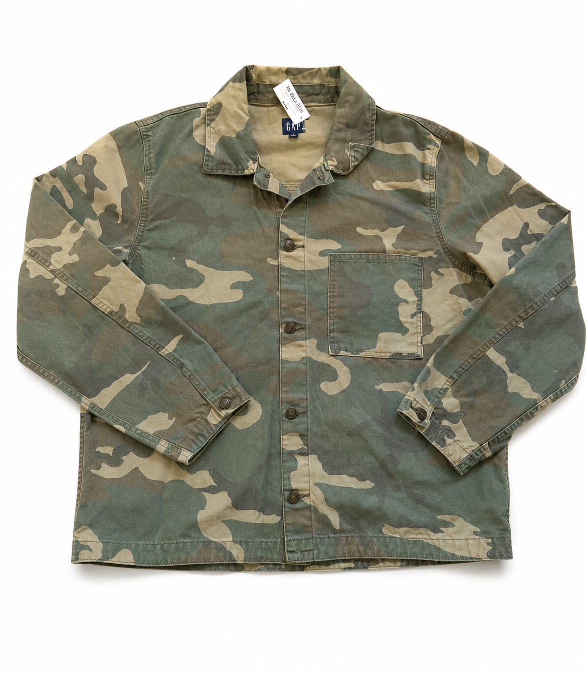 GAP Camo Appliqué × Patchwork Shacket