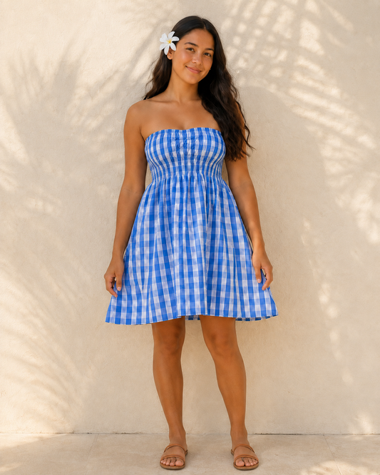 Palaka Babydoll Mini Dress